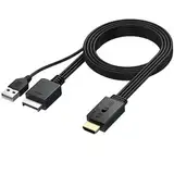 AUTOUTLET PS1 PS2 HDMI Adapter, unterstützt 4:3/16:9 Konvertierung, 1080P PS1 PS2 HDMI Adapter Konverter mit HDMI & PS1 PS2 Schnittstelle, Plug and Play, PS1 PS2 zu HDMI AV-Kabel für HDTV Monitor