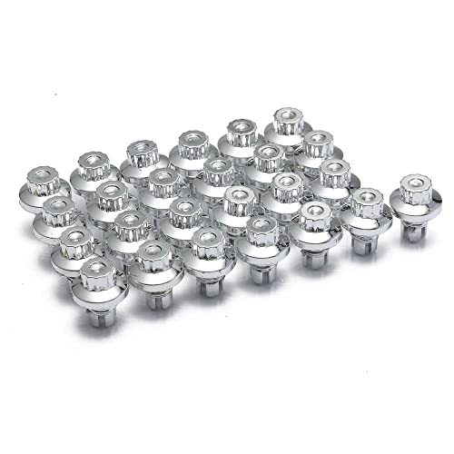 TS-Screw, 25pcs / Lot Kunststoffräder Nieten Ah/ds. Serie Rad Felgen Kappe Lippenschraube Bolzenreifen EPAS066G. (Color Name : Silver)