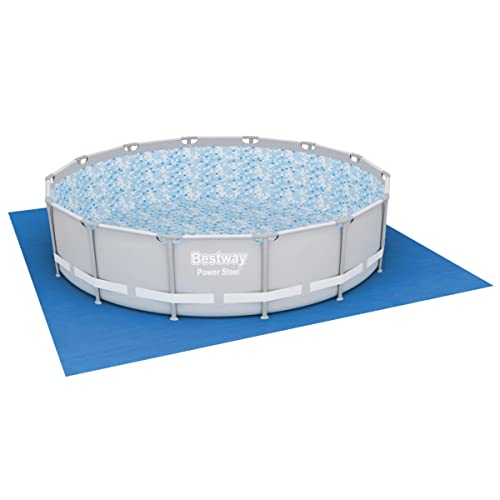 Bestway Flowclear™ quadratische Bodenplane, 488 x 488 cm, für Aufstellpools bis Ø 457 cm, blau