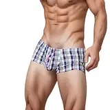 WKAYsIV Herren Unterhosen Locker Unterwäsche Bequeme Sexy Unterwäsche Boxershorts Mit (White, XXL)