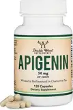 Apigenin Supplement - 50mg per Capsule, 120 Count (Powerful Bioflavonoid Found in Chamomile Tea for Relaxation, Nighttime, and Mood) Manufactured and Tested in The USA, by Double Wood Supplements