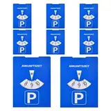 WDFCN 10 Stück Parkscheibe Pappe 11x15cm Blau Parkscheibe Auto Parkuhr Papier Parkuhr Parking Disc Für Kfz Auto Parken Park Scheibe Parkuhr Aus Pappe
