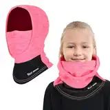 AYPOW Kinder Sturmhaube Winter, Multifunktional Winddicht Fleece Warm Skimaske Radfahren Gesichtsmaske unter dem Helm, Sturmmaske Mütze mit Halswärmer für Jungen Mädchen 6–13, Winter Outdoor Sport