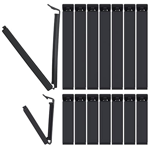 Fuyamp 30 Stück Verschlussclips für Tüten, Lebensmittel Verschluss Clips Für die küche, Dichtung Beutel Clips Tasche Sealer Clips, Schwarze Klammern Clips für Beutel in 2 Größen