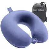 Cozy BoSpin Reisekissen- Perfektes Memory Foam Nackenkissen Stützkissen,kompakt und leicht, schnell gepackt,Schlafrestkissen (blau)