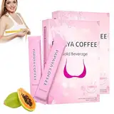 Papaya-Pueraria-Kaffee zur Brustvergrößerung, Papaya-Kaffee-Festgetränk, Papaya-Kaffee zur Brustvergrößerung, natürlicher Kaffee zur täglichen Brustpflege, schnelles Brustwachstum (2Box)