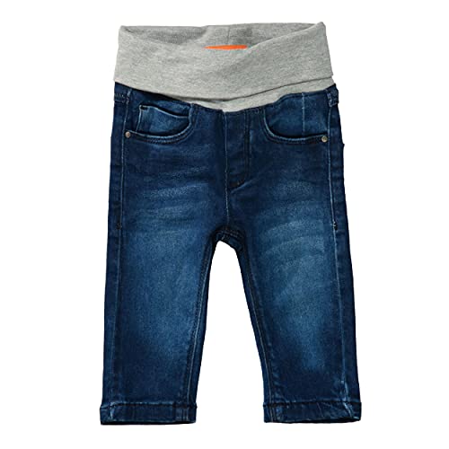 Staccato Jeans Baby Unisex - Pull On, weich, elastischer Umschlagbund, strapazierfähig - Mid Blue Denim, Größe 68-86 (80, Mid Blue Denim)