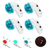 HRGOYY 4pcs Bissanzeiger-Angeln, Elektronische Bissanzeiger,Angel Bissanzeiger, Led Bissanzeiger für Rutenspitzen,Angeln tagsüber/Nachtangeln Biss Alarm für Angelrute