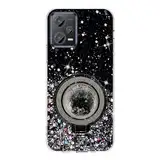 Rnrieyta Miagon Treibsand Ständer Hülle Glitzer für Xiaomi Poco X5 Pro 5G,Cute Dünn Crystal Schutzhülle Weiches Bling Transparent Case Bumper mit Flüssig Halter Kickständer