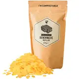beegut Bienenwachs Pastillen - 100% natürliches Bienenwachs - perfekt für Kosmetik, Bienenwachstücher oder als Kerzenwachs - 1kg nachhaltig verpackt