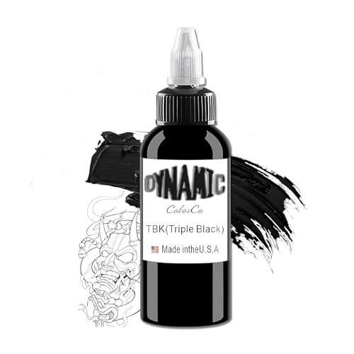 Schwarz Black Tattoo Ink 30ml, Schwarz Premium Tattoo Tinte Super Reine schwarze Tinte Tattoo Schwarz Tattoos Tinte Set Tinte Dynamische und lebendige Farbe Vegan Friendly Tattoo Farbe (30 Millimeter)