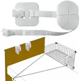 BORISCA Beistellbett Befestigung 8M, Gurt für Baby Beistellbett mit 2 Baby Speichel Handtuch, Beistellbett Gurt Befestigung Universal Gurt für Beistellbett Boxspringbett zu Verankern