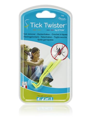 Tick Twister® - Set mit 2 Größen von Zeckenhaken - Effektive Zeckenzange für Hunde, Katzen, Pferde und Menschen - Entfernt Zecken schnell und schmerzfrei - Original Zeckenentferner