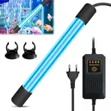 Aquarium Uv Sterilisator Licht, Uv Klärer Aquarium mit Timer, UV Sterilisationslampe mit Saugnapf, Bakterien-Killer UV Lampe, UV Licht Wasserklärer für Reinigung von Aquarium, Fishbowl, Teich (13 W)