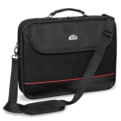 Pedea Laptoptasche Trendline Notebook-Tasche bis 17,3 Zoll (43,9 cm) Umhängetasche mit Schultergurt, Schwarz