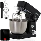 Mesko MS 4217B Profi-Backmixer, Orbital-Küchenmaschine, 1200 W, max. 3,5 Liter, 6 Geschwindigkeiten, Edelstahl + Küchenwaage