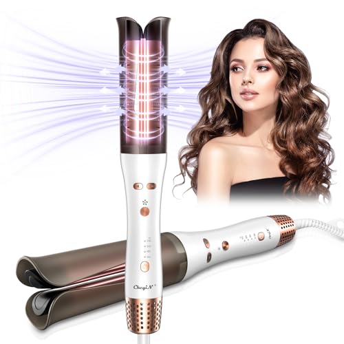 CkeyiN Airflow Styler Lockenstab Automatisch,Lockenstab Große Locken,Langanhaltende Frisur,4 Temperatur 150-230 Luftstrom styler Haarstyling für Locken 32mm Keramikstab