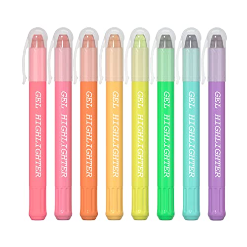 feela Bibel Textmarker Set, Bibel Marker Stifte in 8 Farben, ungiftige und hochwertige Gel Highlighter Pen, Bibelmarker perfekt zum Hervorheben von Tagebuch, Bibel oder Notizbuch in Schule, Büro