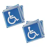 VOSAREA 10St Behindertenzeichen Aufkleber mit Handicap-Schildern Handicap-Aufkleber Rollstuhl Aufkleber Behindertenparkplatz Aufkleber PVC-Behinderungsaufkleber Behinderten-WC-Schild Blue