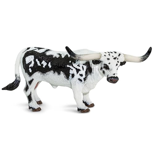 Safari Texas Longhorn-Bulle 13,9 cm | Nutztiere | Ungiftig und BPA-frei | Ungiftig und BPA-frei | Für Kinder ab 3 Jahren geeignet Ltd