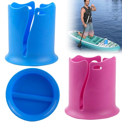 WPPQWP 2 Stück Paddle Board Getränkehalter, SUP Paddle Board Getränkehalter Zubehör, Stand Up Paddle Board Zubehör, Kajak-Wasserflaschenhalter, Kajak Getränkehalter für Meisten Getränk, Becher