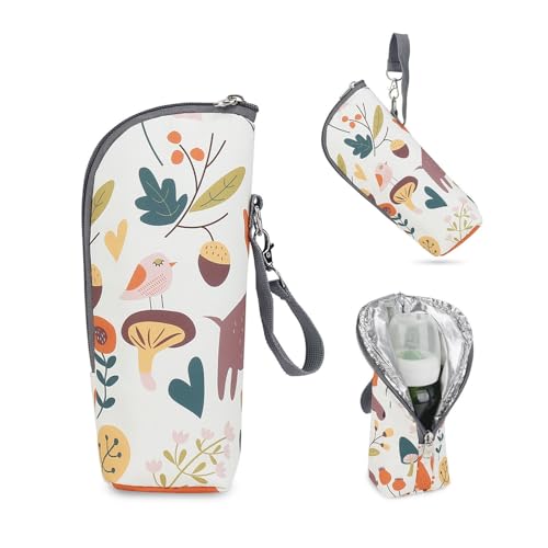 Babyflaschen-Isoliertasche Babyflaschen Wärmer Tasche Babyflasche Thermostat Tragbare Babyflaschentasche Für Kinderwagenreisen Im Freien Kätzchen(B)