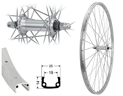 Aggro-X 28 Zoll Basic Aluminium Vorderrad 19-622 Laufrad Felgenbremse V-Brake Silber 28"