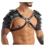 WOPOLIUE Harness Männer Leder, Sexy Unterwäsche für Mann, Leder Dessous für Sex, Herren Body Sexy Erotisch Brustgeschirr, Soldat Rüstung Harness Punk Gothic Fetisch Bandage Gürtel, Gay Erotik Wäsche