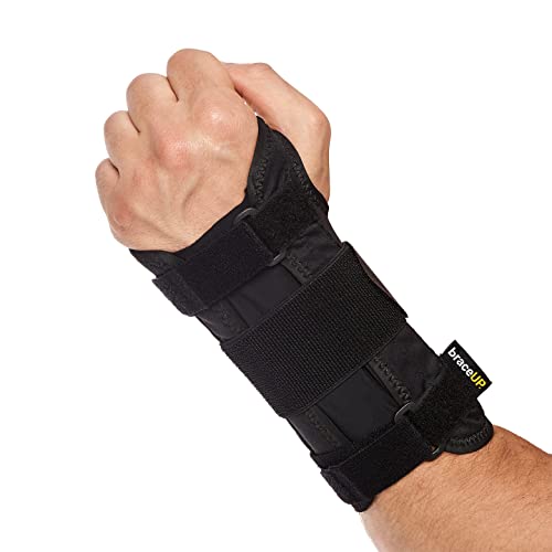 BraceUP Handgelenkstütze mit Metall Linke und Rechte Hand - Handgelenkbandage, Handgelenk Bandagen, für SehnenscheidenEntzündung (L/XL, Linke Hand)