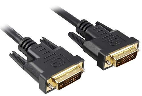 PremiumCord DVI Verbindungskabel - 1m, Dual-Link, DVI-D (24 + 1) Stecker auf Stecker, Digital, Full HD 1080P, max. Auflösung: 2560 x 1600 Pixel 60Hz, Farbe schwarz