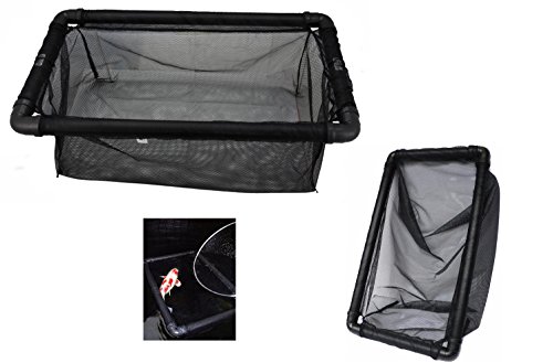 Koi Net Supplies (KNS) Schwimmendes Inspektionsnetz 100 x 60 x 40 cm Kescher, Schwarz