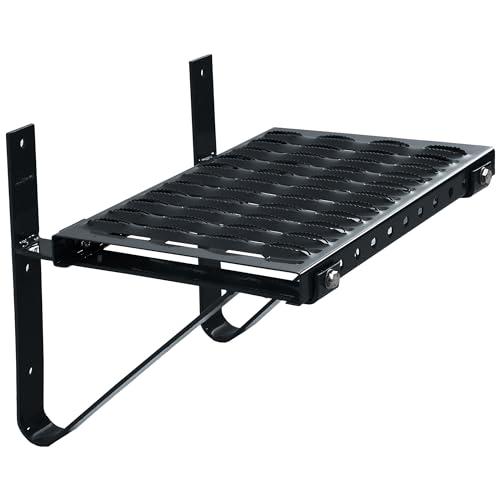 Parotec Dachtritt - Dachtritte für schornsteinfeger - Laufrost Dachtritt - Steigtritt Kaminpodest 100 cm Komplett für Kamin/Wand (RAL 7016 - Anthrazit)