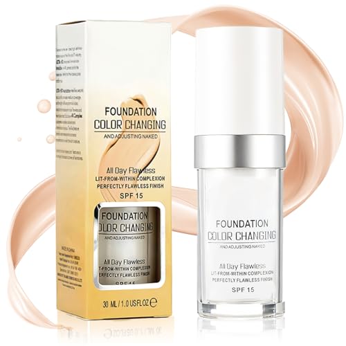 Allony Foundation Color Changing, Flawless Color Changing Foundation, Erstellen Sie Eine Natürliche Foundation Make Up, Feuchtigkeitsspendender Concealer, Langanhaltende Ölkontrolle