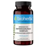 100 Brennesselkapseln Entwässerungs-Komplex mit Brennnessel Rosskastanienextrakt und Weinlaub ohne chemische starke Entwässerungstabletten wie Wassertabletten von BIOHERBA