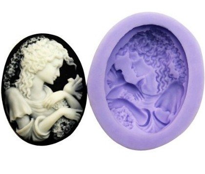 Allforhome 3.9cm Mini dame Silikon Form Zucker Harz-Fertigkeit DIY Moulds DIY Gum Paste Blumen Fondant Mold