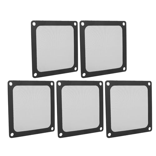 PC-Gehäuse-Staubnetzfilter, 5 Stück, 80 X 80 Mm, Computer-Lüfter, Staubfilter, Netz, Magnetischer Rahmen, Staubdichte Filterabdeckung, Grills, Schwarz