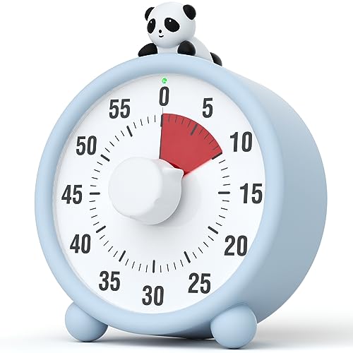 LIORQUE Visueller Timer 60 Minuten Countdown Timer für Kinder und Erwachsene Leiser Kurzzeitmesser mit wiederaufladbarem Akku Zeitmanagement Werkzeug für Zuhause Schule Büro