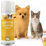 Silberspray für Tiere I Wundspray zum Wundschutz Hund Katze Haustier I Silber Spray Wundheilung I Aluminium Spray Wunddesinfektion I Sprühpflaster atmungsaktiv t Sprühverband Wundversorgung 100ml