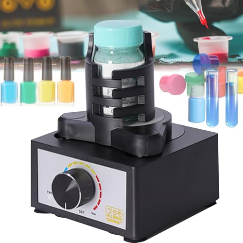 Vortex Mixer, Turbo Shaker DIY Gundam Modell Farb Shaker Freihändig 300-2400 U/min Geeignet für 10-100ml Dreistufige Geschwindigkeits-Farbmischung für Labor Nagellack Wimpernkleber Farben Reagenzglas