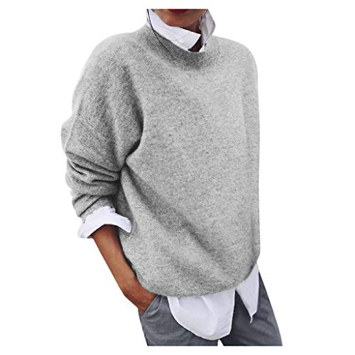 Generisch Oversize Pullover Damen Herbst Damen Leichter, Langärmeliger Pullover Mit Rundhalsausschnitt Damen Pullover Herbst Winter Pulli V Ausschnitt Pullover Weihnachten Damen