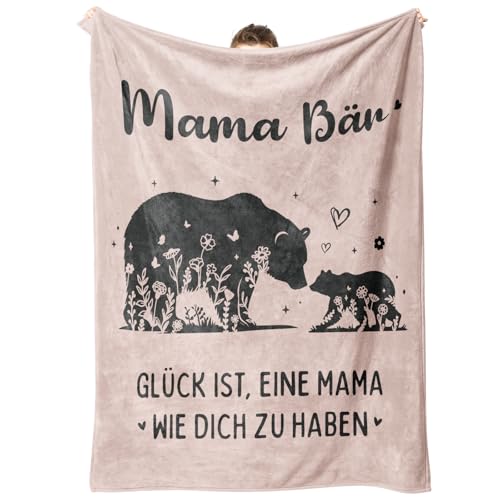 musaecoin Muttertagsgeschenk, Geschenke für Mama, Mama Geschenk Kuscheldecke, Decke Geschenk Mama Geburtstag, Geburtstagsgeschenk für Mama, Muttertagsgeschenk für Mama, 157 * 132 cm