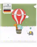goldbuch 15 177 Babyalbum Ballonfahrt im kindgerechten Design, Kunstdruck Fotoalbum mit 58 weißen Blankoseiten, Pergamin & 4 illustrierte Seiten, Baby Album zum Einkleben, Papier, ca. 30 x 31 x 4 cm