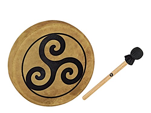 Sonic Energy Rahmentrommel Triskele – 38 cm – Schamanisches Instrument mit Büffelfell – Für Meditation, Klangreisen, Percussion – Inkl. Schlägel (HOD15-TR)