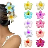 EUZUXU 10 Stück Haarklammer Blume, Haarspangen Damen, Niedliche Blumenförmige für Frauen Mädchen Haarstyling Zubehör, Flower Hair Clip für Dickes Haar