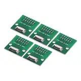 sourcing map 5 Stück FPC FFC PCB Konverter Steckerplatine 12P 0.5mm auf Buchsenseite 1mm Rückseit auf DIP 2.54 mm für LCD 3D Drucker DVD TV Laptop Audio