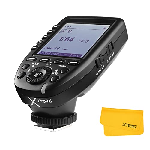 Godox Xpro-N TTL 2.4 G Wireless Blitzauslöser Flash für Nikon，1/8000s HSS, Großes Display Schräg Design，5 Dedicated Gruppe Knöpfe