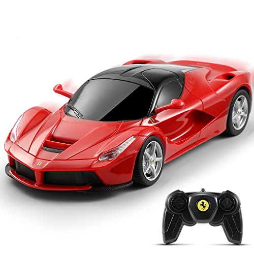 SainSmart Jr. 1:24 Ferrari Ferngesteuertes Auto für Kinder, LaFerrari Modellauto lizenziert, RC ferngesteuertes Spielzeug für Jungen Mädchen 3-18 Jahre, Rot