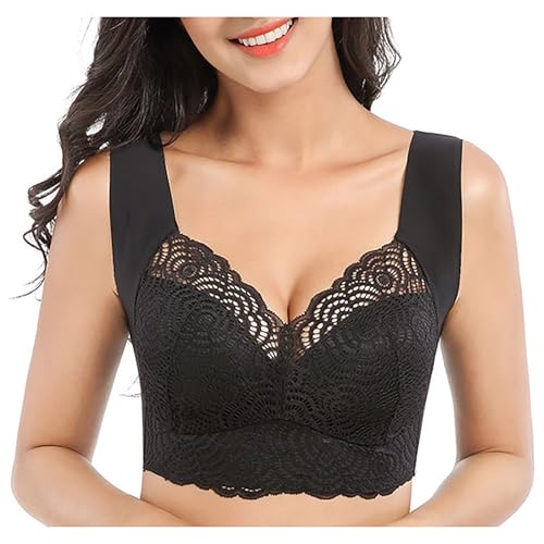 Comfit-BH, Comfit-Original – bequemer und stützender Push-up-BH, Haltungs-BHS für Damen, Bügel-BH mit Floraler Spitze in Übergröße Schlaf BH Klassische Top für Alltag Damen