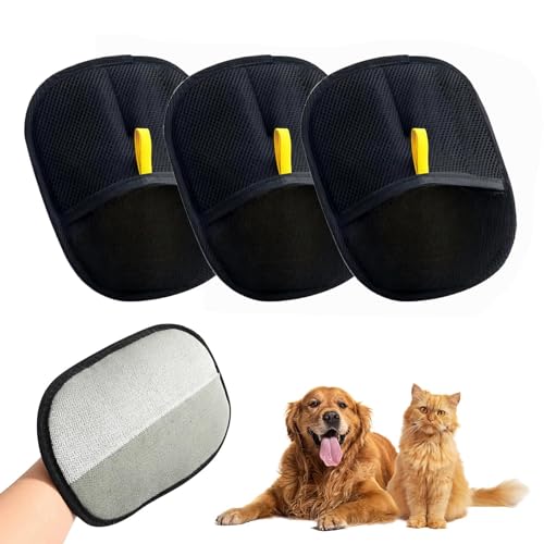 Pfotenmond Fellmagnet, Katze Fellhandschuhe Fingerlos, Katzen Handschuhe Fellpflege Für Glattes und Gesundes Fell (3)