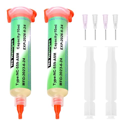 2 Stück Flussmittel Löten 20ml, Flussmittel Löten Solder Paste Flux SMD Elektronik Lötflussmittel Lötpaste Fett-Flussmittelpaste Lötfett Flussmittel Pasten Für BGA Reflow, CPU/PCB/SMD/IC Lötzinn